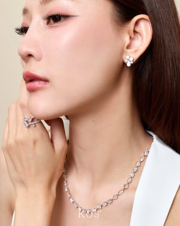 ต่างหูเพชร Mixed Fancy Diamond