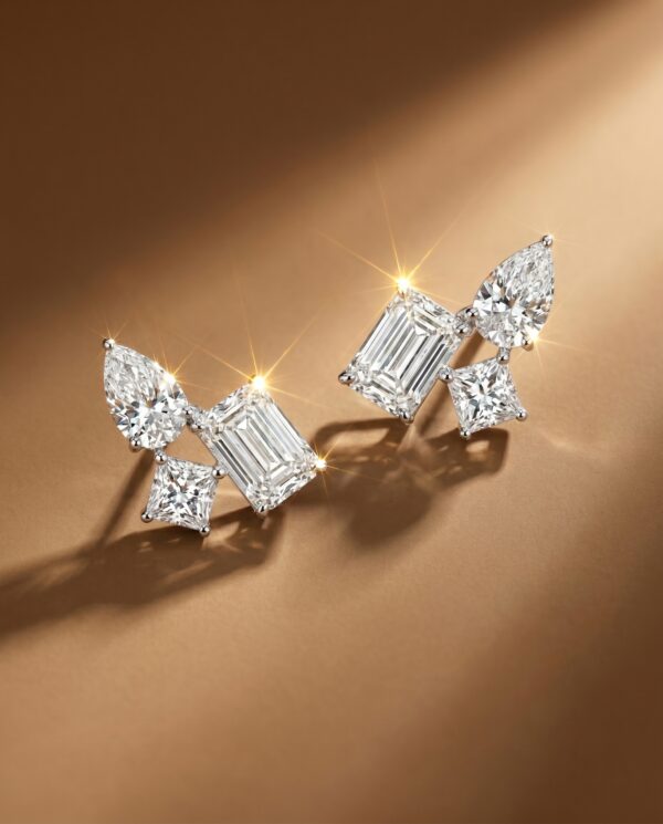 ต่างหู Mix Fancy Diamond Celeste Cluster Earrings